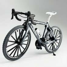 Alloy Mini Racing Car Bicycle Model - Die-Cast Metal - Realistic Details - Perfect Collectible Or Christmas/Halloween Gift - Multicolor - View 2