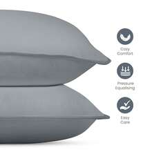 Utopia Bedding KopfKissen (2er Set), 80 x 80 cm Schlafkissen, Atmungsaktiv et Weich Kissen (Weiß)-3430 - 2265x65cm2erPack - Übersicht 7