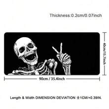 1 Peça Mouse Pad de Jogo com Gráfico de Caveira Legal, Mouse Mat Antiderrapante Adequado para Uso Doméstico e Escritório, Mouse Pad de Jogo Grande com Bordas Costuradas Duráveis, Tapete de Teclado Estendido para Jogos, Casa e Escritório - C - Visão 16