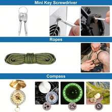 Professional Emergency Survival Kit Outdoor Camping Hiking First Aid Kit Emergency Car Survival Multifunction Tactical Defense Equipment SOS Wilderness Adventure - A - View 6