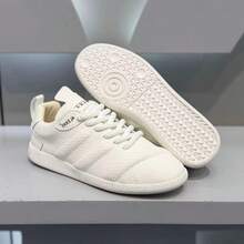 男女通用鞋，男士3D压纹休闲运动鞋，防滑透气，舒适平底滑板鞋，简约通勤多功能运动鞋 - 白色 - 查看 2