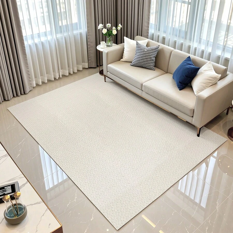 Rustic Living Room/Bedroom Rug 2.00 X 1.40m Handmade Loom No Pile Non-Slip Rubberized Washable Off-White Mustard Geometric Rustic Decorative - Nỗi khát khao - Xem 1