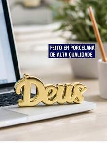 Decorative Porcelain Ornament With Word Design For Interior Decoration - God - View 9