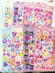 Cute Cartoon 3D Stickers, Crystal Stickers, Toys, Waterproof, Children's Reward Stickers, Gifts - Multicolor - View 10