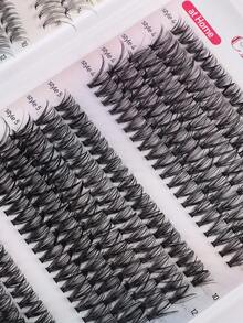 600/570pcs Individual Lashes, D-Curl Volumizing Mixed Styles False Eyelashes Extension Kit With Glue, Tweezer, Brush, 8-18mm Feathery Lashes, Suitable For Beginners DIY At Home, Suitable For Daily, Wedding, Party, Outdoor, Travel, Holiday Occasions - White - View 12