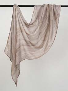 1条女士波西米亚风水彩印花头巾，多色防晒围巾，优雅百搭披肩，适合日常佩戴（此款头巾采用轻薄单面印花面料，尺寸为70*180厘米。实际佩戴效果可能因人而异，材质或尺寸原因不接受退换货。） - 大理石 - 查看 5