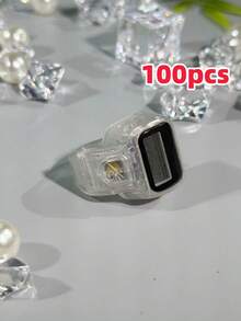 1 قطعة عداد خاتم شفاف لامع للعد الإلكتروني لخرز الصلاة في الشرق الأوسط والعالم العربي، عداد خاتم رقمي مريح للتخفيف من التوتر، مناسب لعد الصلاة والحياكة والأعمال والجولف وغيرها - متعدد الألوان - مشاهدة 22