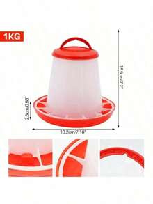 1/1.5/3/5/9公斤容量自动鸡饲料和饮水器，家禽喂食和饮水设备，适用于鸡、鸽子、鹌鹑、农场动物的饲料/水桶，无人值守喂食和饮水装置 - 餵食器 - 查看 4