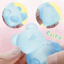 2026 New Cute Candy Colored Teddy Bear Soft Rubber Toy - Slow Rebound TPR Handheld Fun Game, Sensory Game, Fun Design, Halloween,  Party Gifts - Hồng - Xem 8