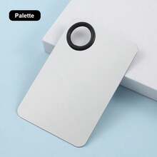 HMQ beauty Stainless Steel Foundation Make-Up Makeup Mixing Board Makeup Board Makeup Shovel Spatula Eye Shadow Nail Polish Makeup Tool - Silver - View 17