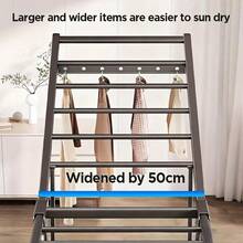 Wäscheständer - Doppellagige, faltbare Wäscheleine + kein Aufbau erforderlich - Übersicht 9