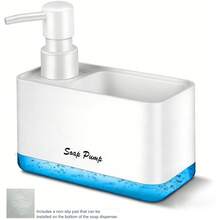 New Kitchen Soap Dispenser, Kitchen Hand Soap & Dish Soap Pump, Multi-Functional Countertop Soap Dispenser With Sponge And Brush Holder, Transparent Large-Capacity Refillable Bottles, Suitable For Hand Soap - Multicolor - View 13