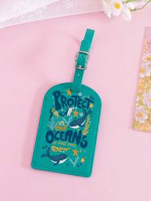 1 Stück leichter und strapazierfähiger PU Gepäckanhänger, geeignet für Reisekoffer, Rucksack, Kreuzfahrttasche, Rucksack-Zubehör, ideal für Bordkarten, unverzichtbar für Herbstreisen und die Rückkehr zur Schule - Muster E - Übersicht 17