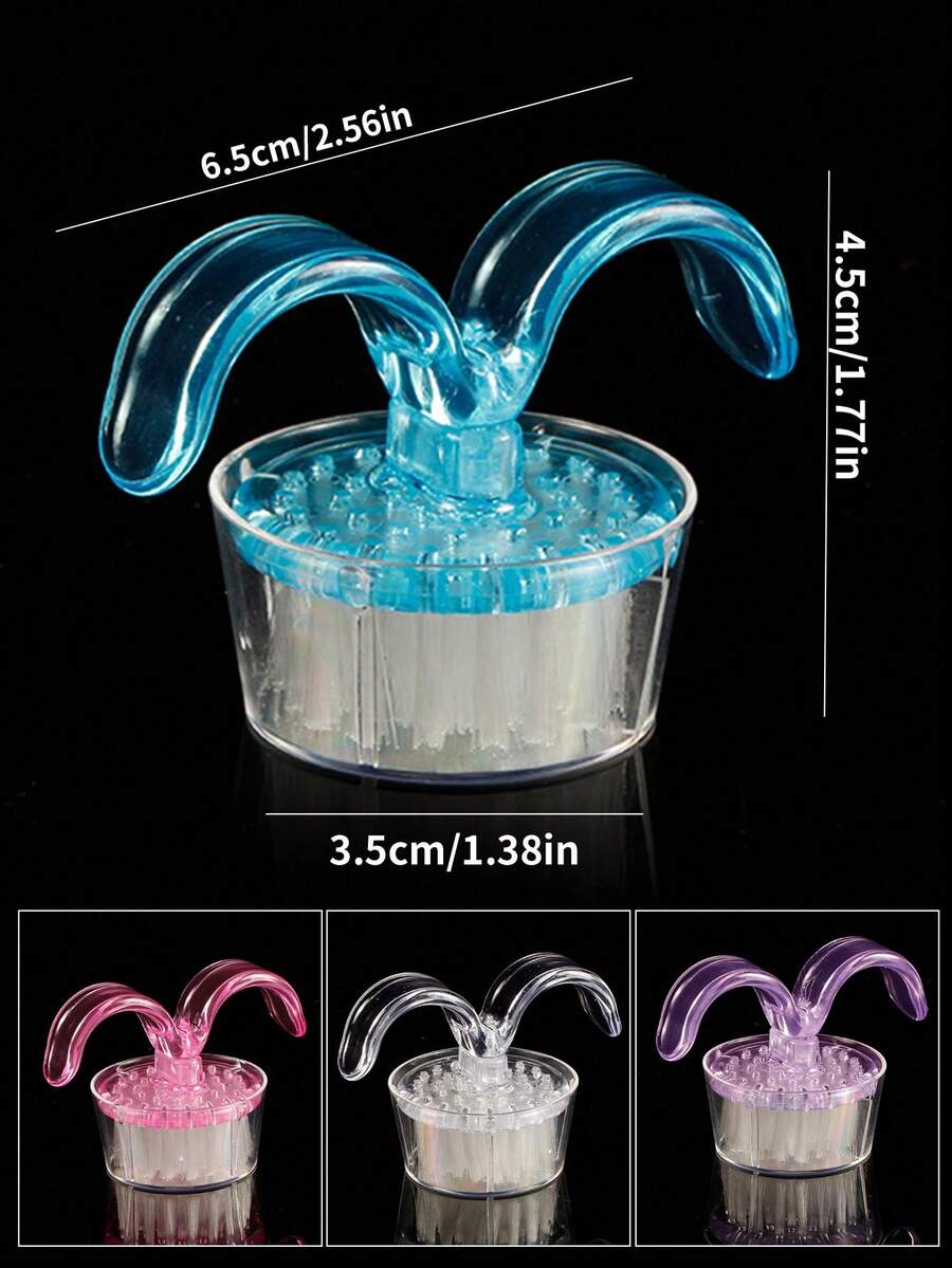 Nail Dust Cleaning Brushes With Caps, Portable Soft-Bristled Nail Tools For Removing Nail Powder And Precisely Cleaning Nails, Suitable For Nail Salons And Home Use - Multicolor - View 1