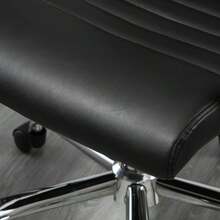 Ergonomic Executive Chair With Tilt Function, Height Adjustable, Upholstered In Faux Leather And Foam, Black - Black - View 8