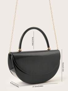 优雅女士手提包，简约链条手拿包，轻盈奢华派对/晚宴包，完美女友生日礼物，适合派对、婚礼、正式场合，可与派对礼服、晚礼服和亮片裙完美搭配。 - 黑色 - 查看 8