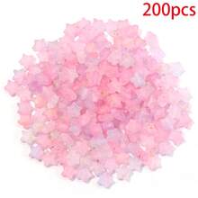 200pcs/Pack Acrylic Translucent Gold-Plated Pentagram Beads - Shiny Smooth Matte Surface Transparent Star Shaped Beads, Suitable For Handmade Crafts, DIY Bracelets, Necklaces, Earrings, Jewelry, New Year Gift Making Materials - Multicolor - View 22