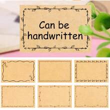 80pcs/10sheets Kraft Paper Stickers, Minimalist Frame Storage Label Stickers, Blank Writeable Adhesive Stickers - One Size - View 5