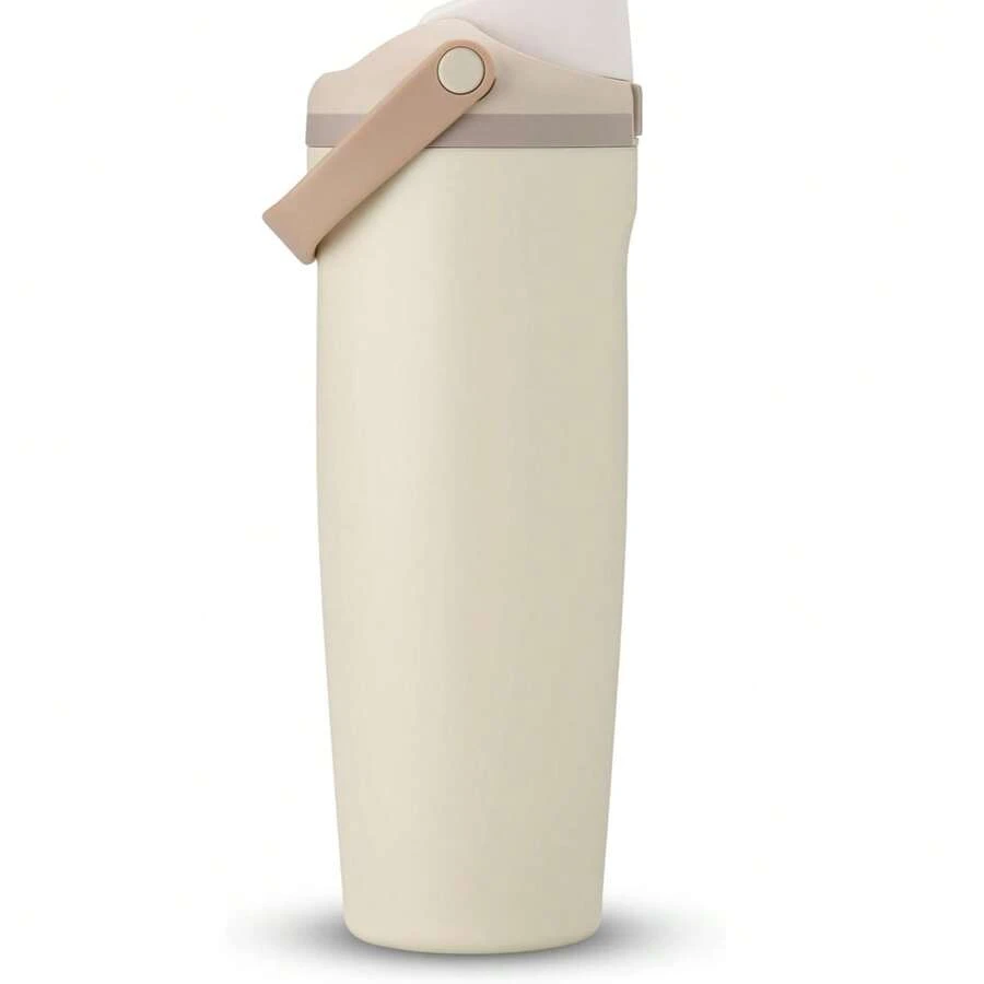 Owa - Stainless Steel Construction With Built-In Straw And Handle, Designed For Travel, Campus, And Sports, 30 Oz Capacity, Leak-Proof Design - 30 Oz - Light Brown (Light Roast) - Nâu nhạt - Xem 1