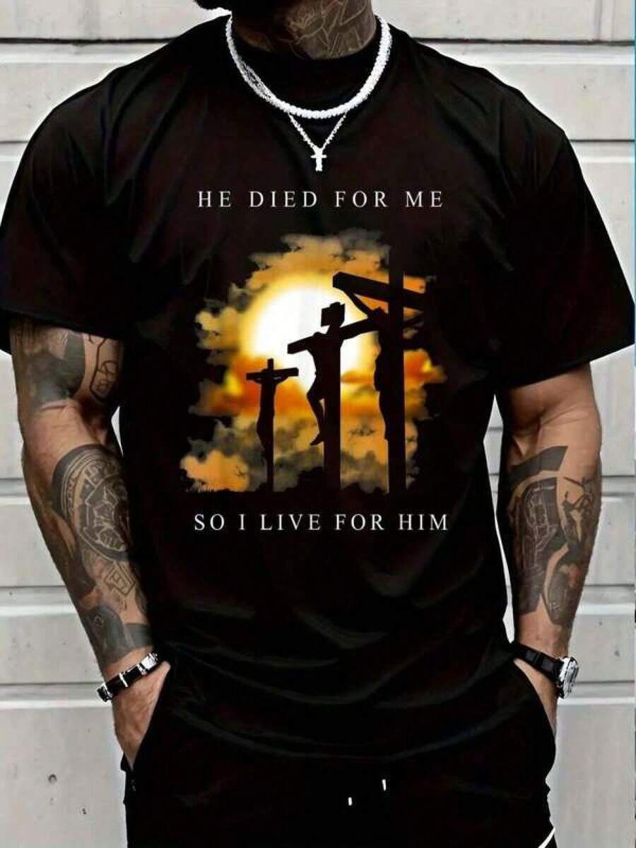 Men Outdoor Tees & Tanks - Black - View 1