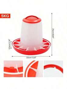 1/1.5/3/5/9公斤容量自动鸡饲料和饮水器，家禽喂食和饮水设备，适用于鸡、鸽子、鹌鹑、农场动物的饲料/水桶，无人值守喂食和饮水装置 - 餵食器 - 查看 5