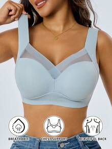 5 piezas Sujetador sin costuras para mujer, de una sola pieza, sujetador de copa completa,con relleno y sin aros, fino y agradable para la piel, sin restricciones, para dormir, lencería. - Multicolor - Ver 3