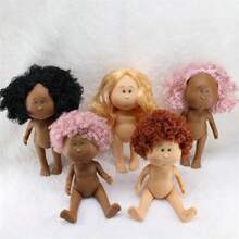 米娅西班牙土豆娃娃陶瓷摆件 DIY 娃娃可爱娃娃空白素体娃娃，适合女孩，节日和生日礼物送给家人和朋友 - 彩色 - 查看 2