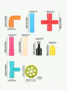 30/50/72/100/150pcs DIY Water Pipe Building Blocks Toy, Educational Construction Toy, Suitable For Children Designers, Toy Gift, Children Toy - Multicolor - View 7