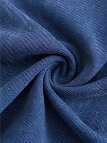 Men's Pattern Washed T-Shirt - Double Sided Printing, 100% Cotton, Short Sleeved, Summer Casual T-Shirt, Black With White Star Design, Loose Fit, Machine Washable, Daily T-Shirt | Loose Fit Shirt | 100% Cotton T-Shirt, Cotton T-Shirt - 寶藍色 - 查看 6