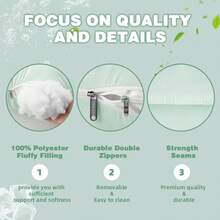 Chilling Home Schwangerschaftskissen Kühlend,J Form Seitenschläferkissen mit Jersey Bezug Kissen Stillkissen Groß Lagerungskissen,Kissen für Frauen und Seitenschläfer(Cooling Grün)-6349 - CoolingGrün - Übersicht 4