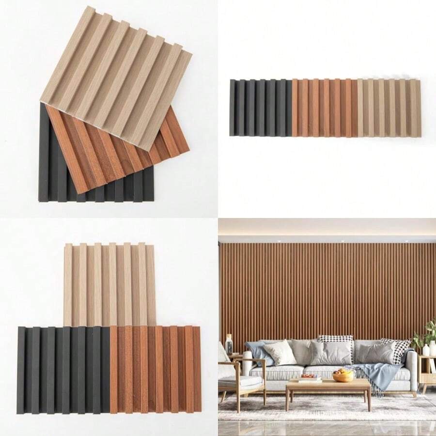 Art3dwallpanels Wood Slat Wall Paneling 3 Pack WPC Soundproof 3D Wall ...