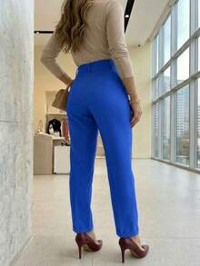 Women Pants - 藏蓝色 - 查看 2