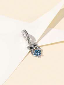 1pc Rhinestone Decor Owl Shaped Pendant - Multicolor - View 2