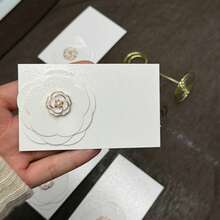 4pcs Reusable Signature Cards With 1 Gold And 1 Silver Metal Holders, Suitable For Birthday Parties, Seating Cards, And Drink Menu Cards - White - View 2