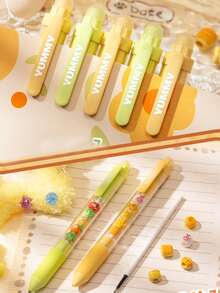 2 PCS Diy String Erasable Neutral Pen, Black Quick Drying Smooth And High Aesthetic Ballpoint Pen - Multicolor - View 8