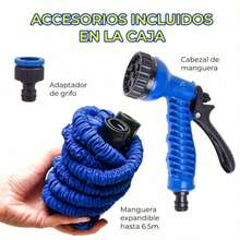 Manguera Flexible Expandible 6.5 Metros Con Pistola Ligera Cómodo-7 MODOS DE ASPERSIÓN-Envío local - Azul - Ver 2