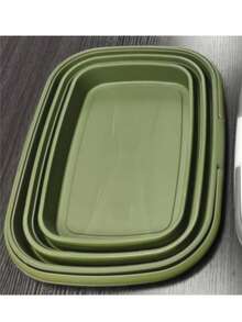 1 pieza Cesta de picnic para exteriores, caja de almacenamiento plegable multifuncional: diseño portátil de gran capacidad + tapa a prueba de polvo, organizador de aperitivos/frutas, cesta de utilidad portátil para el hogar y exteriores, cubo de pesca plegable gris, cubo de trapeador plegable multifuncional | Cubo de almacenamiento | Cubo de pesca | Para exteriores, diseño compacto adecuado para el hogar y el camping, accesorio de mesa de picnic - Multicolor - Ver 12