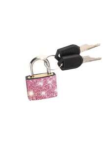 Mini Sparkling Crystal Key Lock - Metal Small Lock With 2 Keys, No Assembly Required, Luggage Lock With Keys, Small Luggage Padlock, Metal Key Lock For Luggage, Gym Locker, Bags, School, Gym, Classroom, Matching Games, Travel Backpacks, Thanksgiving, Christmas, Easter Gifts - A - View 11