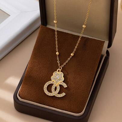 一套时尚独特的四叶草项链和耳环，奢华百搭的派对配饰，送给朋友的理想礼物