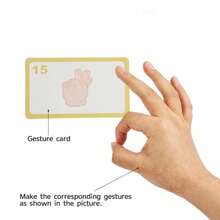1 Set Wooden Hand Gesture Puzzle Game, Suitable For Children 3+ Years Old, Interactive Competitive Toy To Train Hand-Eye Coordination And Reaction Skills - Finger Puzzle - View 4