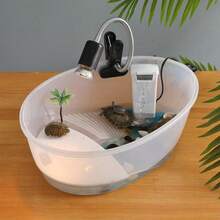 龟箱，爬行动物宠物塑料饲养箱，家用玻璃容器 - 彩色 - 查看 2