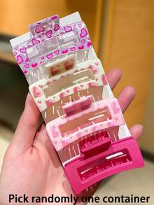 Multi-Color Heart-Shaped Hairpin For Women, A Fashionable And Versatile Hair Accessory, Suitable For Daily Casual Wear, Outings, Parties, Dates, And As A Gift On Valentine's Day. Women's Hairpin, Elegant Claw-Shaped Hairpin, Suitable For Both Thick And Fine Hair For Strong Grip, Firmly And Non-Slip, Does Not Fall Off. - Multicolor - View 11