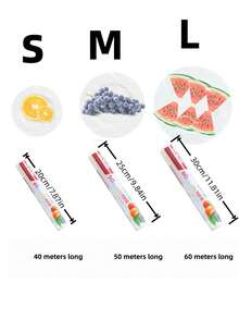 Roll-Up Food Wrap With Sealing Lid, No Need To Tear By Hand, Fruit Preservation Wrap - Multicolor - View 10