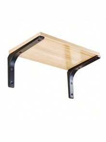 2个重型L型铁艺置物架支架 - 直角支架，适用于壁挂式家具、工业风装饰五金 - 彩色 - 查看 2