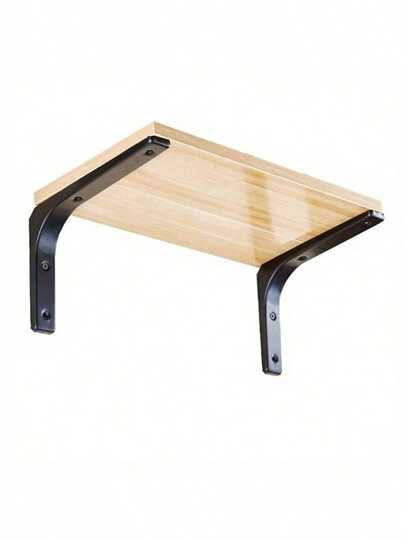 2个重型L型铁艺置物架支架 - 直角支架，适用于壁挂式家具、工业风装饰五金