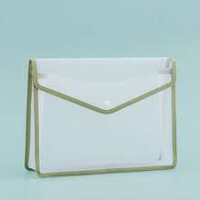 A4 3D Transparent File Bag With Snap Button For Textbook And Exam Paper Storage, A3 Large Capacity Student Tutoring Art Bag, Waterproof Document Bag - Single Piece - View 12