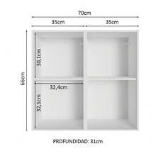 Alacena Gabinete Superior Cocina Madesa Reims 70cm Blanco 05 - Blanco - Ver 3