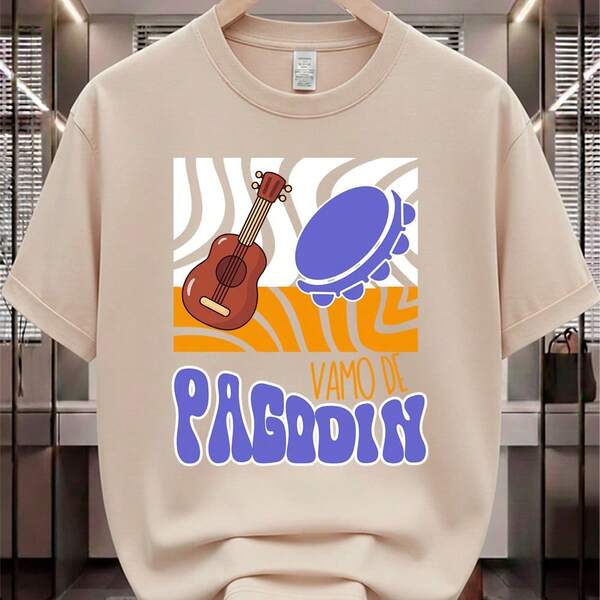 Camiseta Carnaval Vamo De Pagodin Cantor Camisa Unissex Samba Streetwear 100% Algodão 30.1 Qualidade Premium