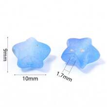 200pcs/Pack Acrylic Translucent Gold-Plated Pentagram Beads - Shiny Smooth Matte Surface Transparent Star Shaped Beads, Suitable For Handmade Crafts, DIY Bracelets, Necklaces, Earrings, Jewelry, New Year Gift Making Materials - Multicolor - View 9