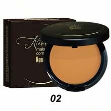 Contouring And Setting Powder Compact, Includes A Mirror Puff, Provides Oil Control, Long-Lasting Matte Finish, And Deep Contouring – A Summer Essential - 02 Màu be tự nhiên - Xem 1